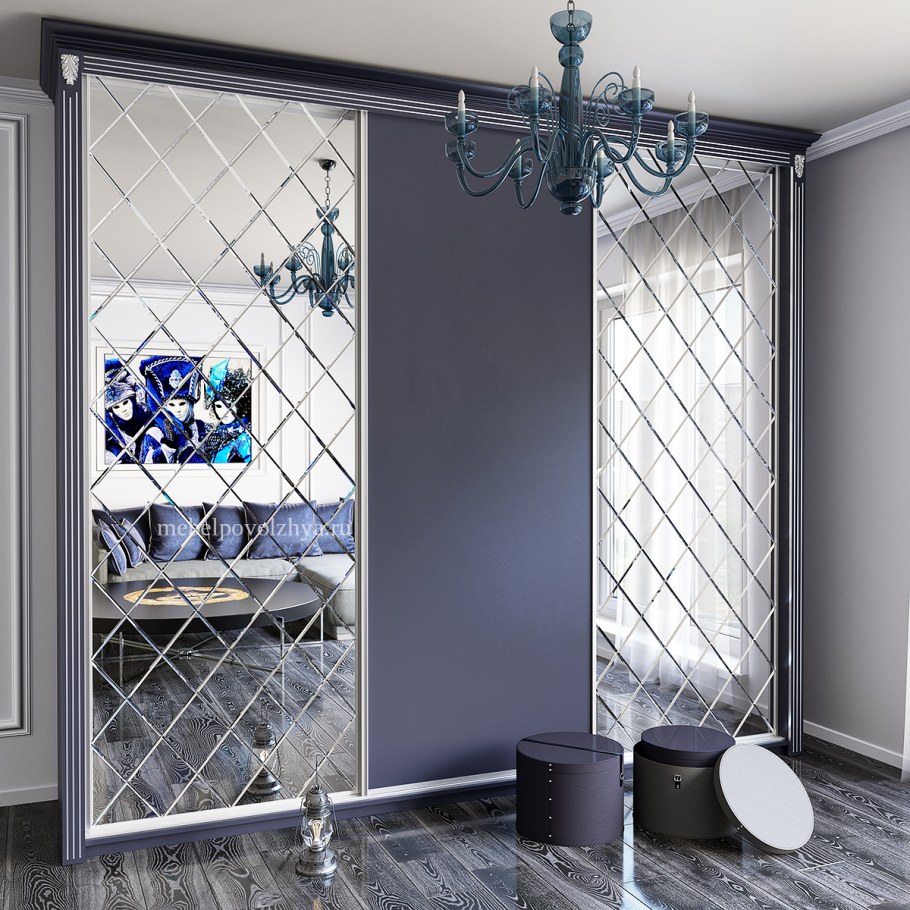 Шкаф- купе Фиеста (зеркало с фацетом)