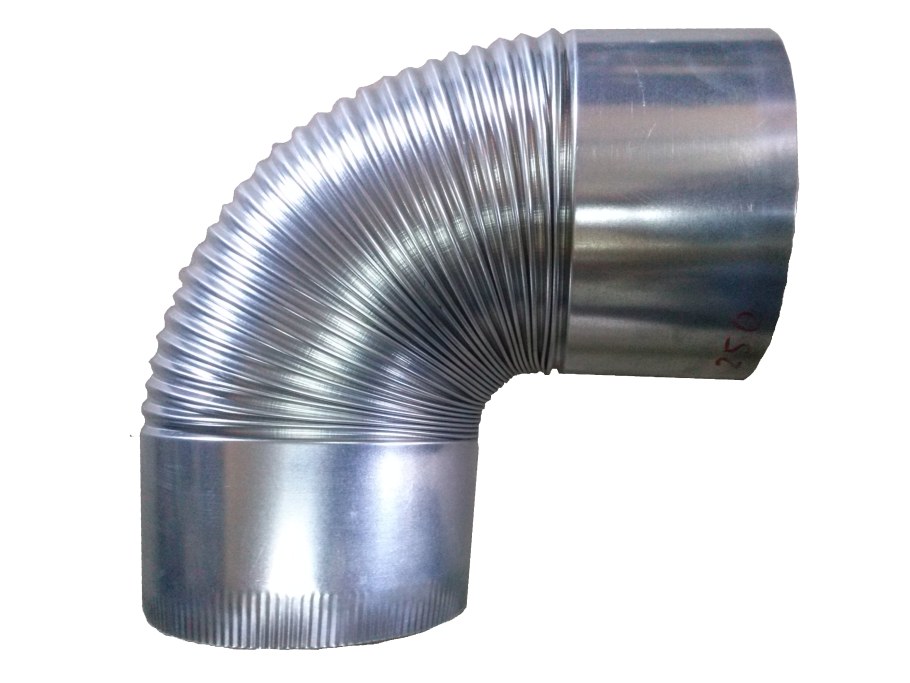 Отвод воздуховода оц90 d250