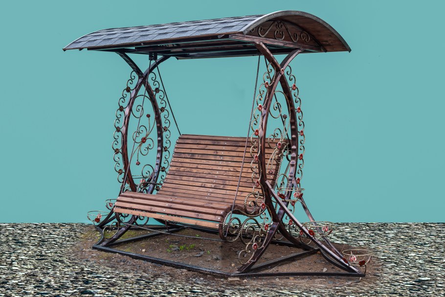 Красивые садовые качели