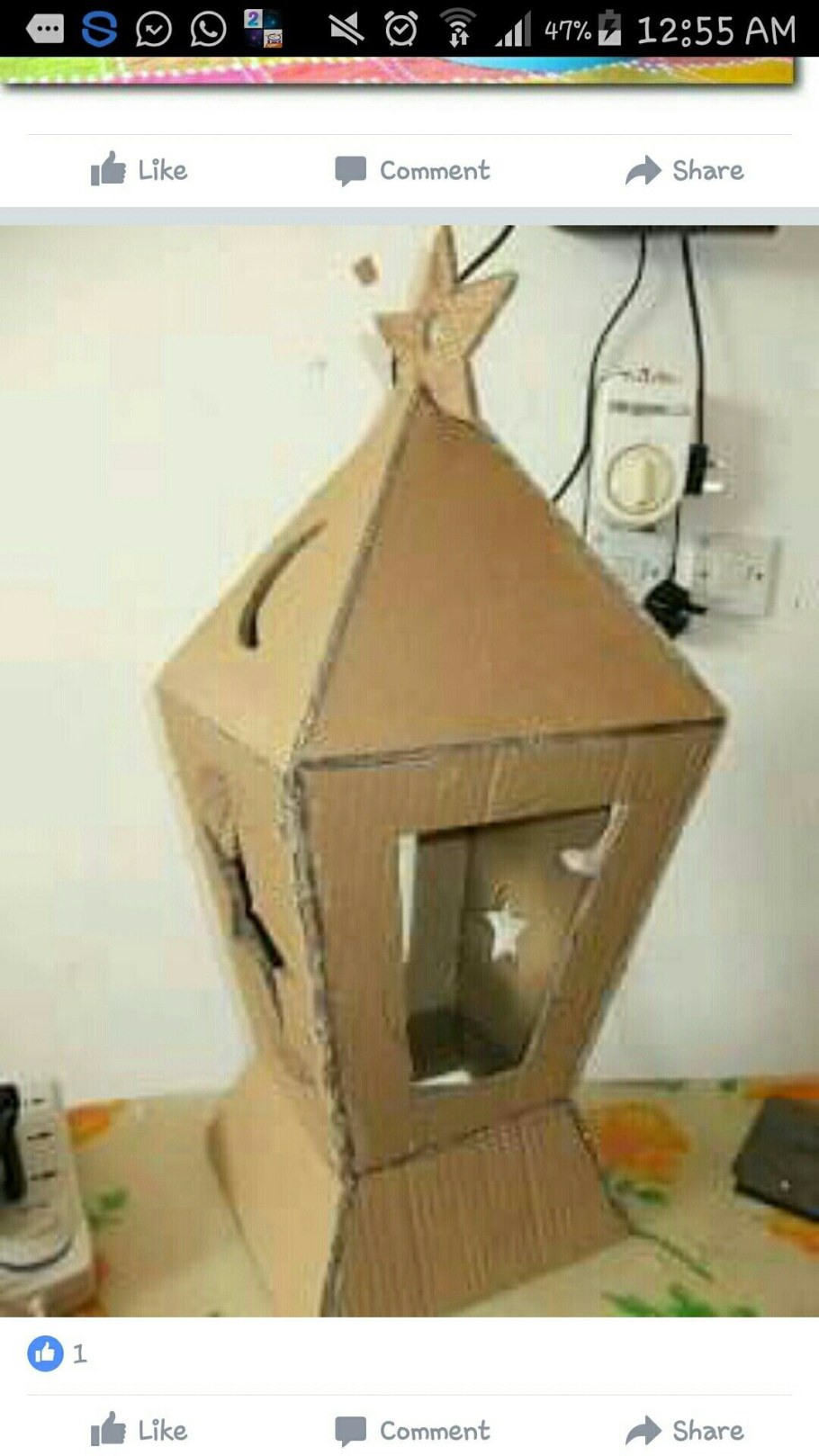 Фонарики декоративные картонные