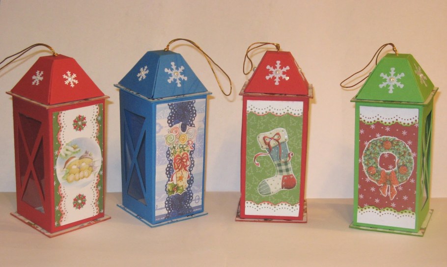 Новогодние фонарики из коробок