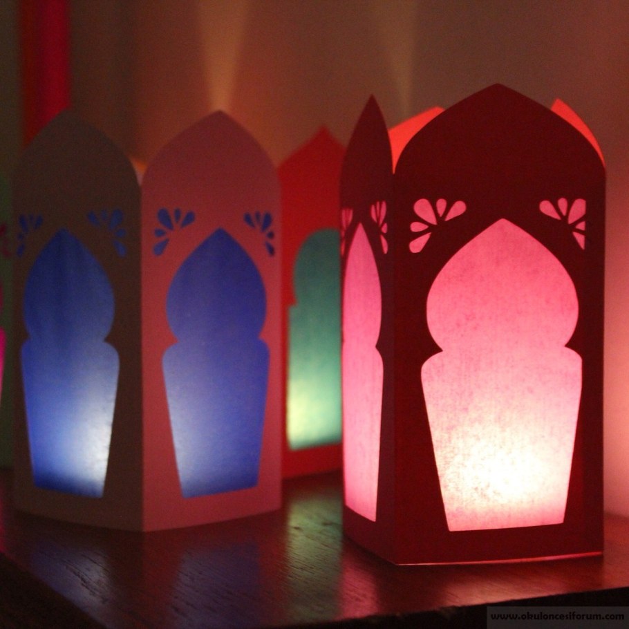 Фонарики для декора из картона