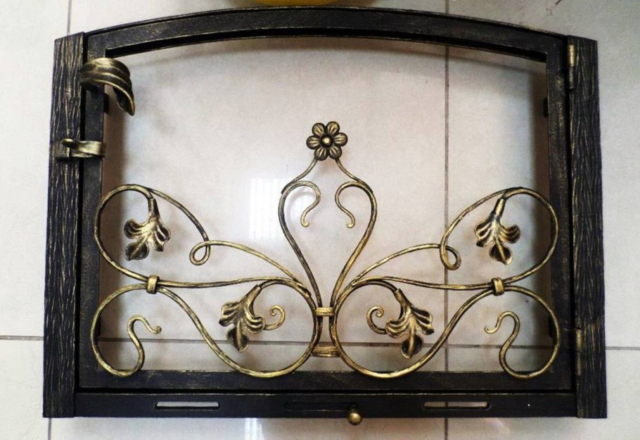 Дверки на камин кованые
