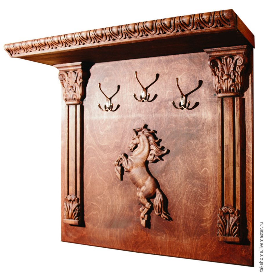 Антикварная настенная вешалка