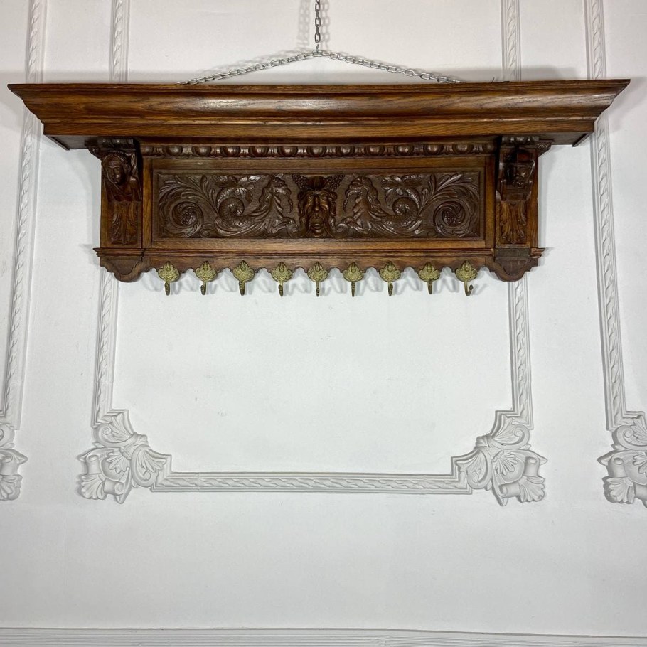 Вешалка старинная деревянная