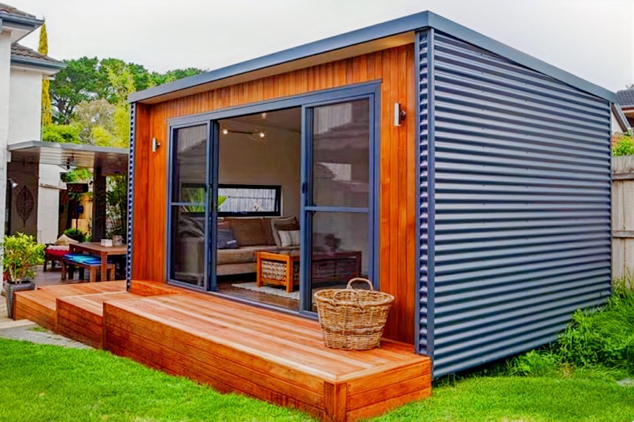 Реечный фасад минидом