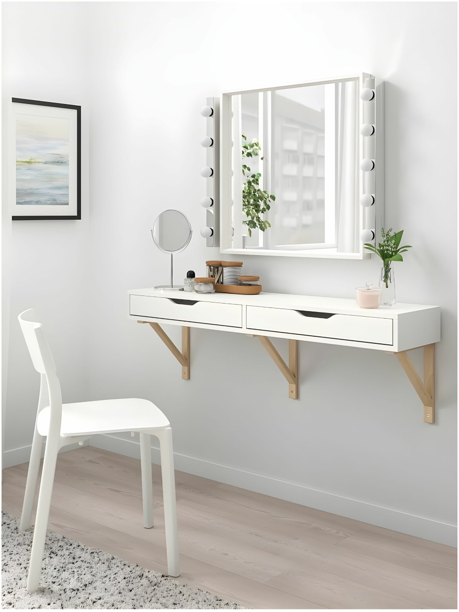 EKBY Alex ЭКБИ Алекс полка с ящиками, белый119x29 см