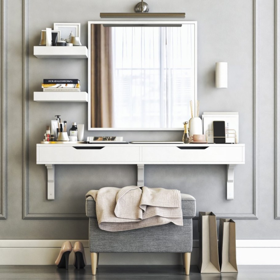 EKBY Alex ЭКБИ Алекс / Ramshult рамсгульт полка навесная, белый/белый119x29 см