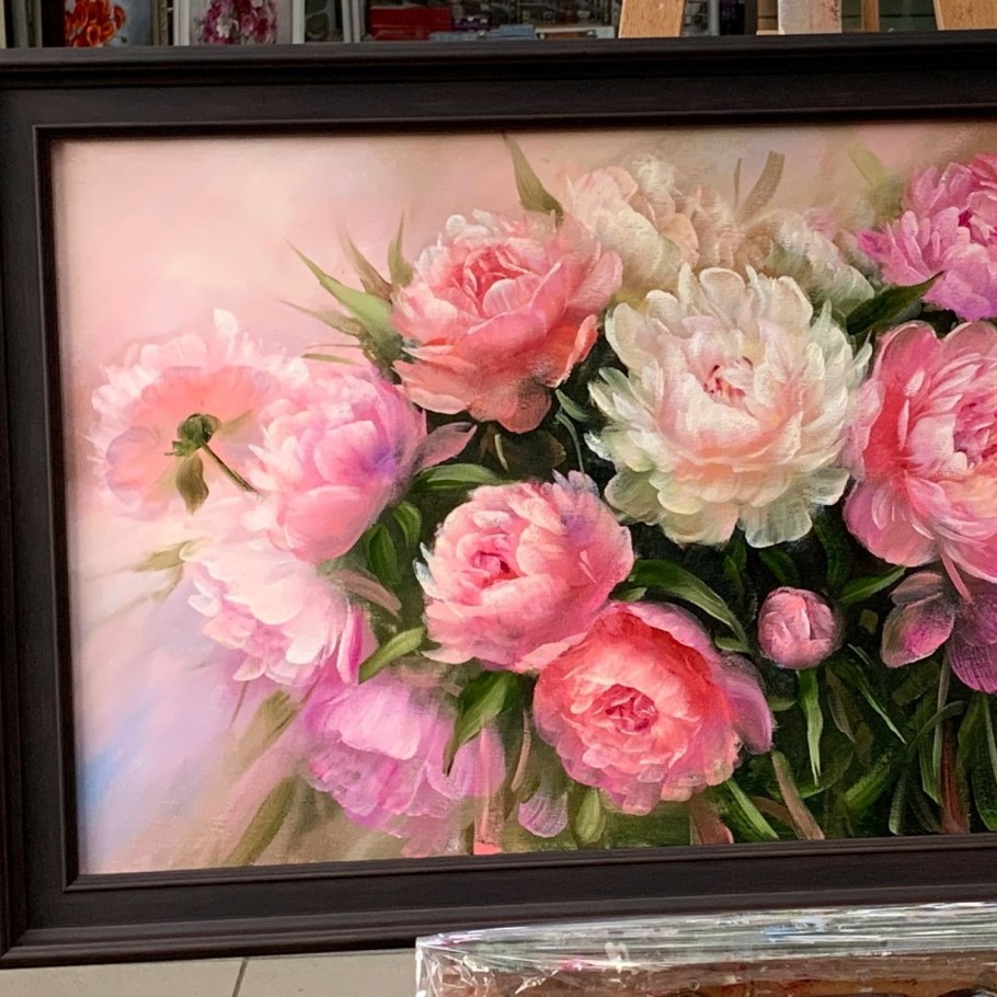 Картины с пионами для спальни