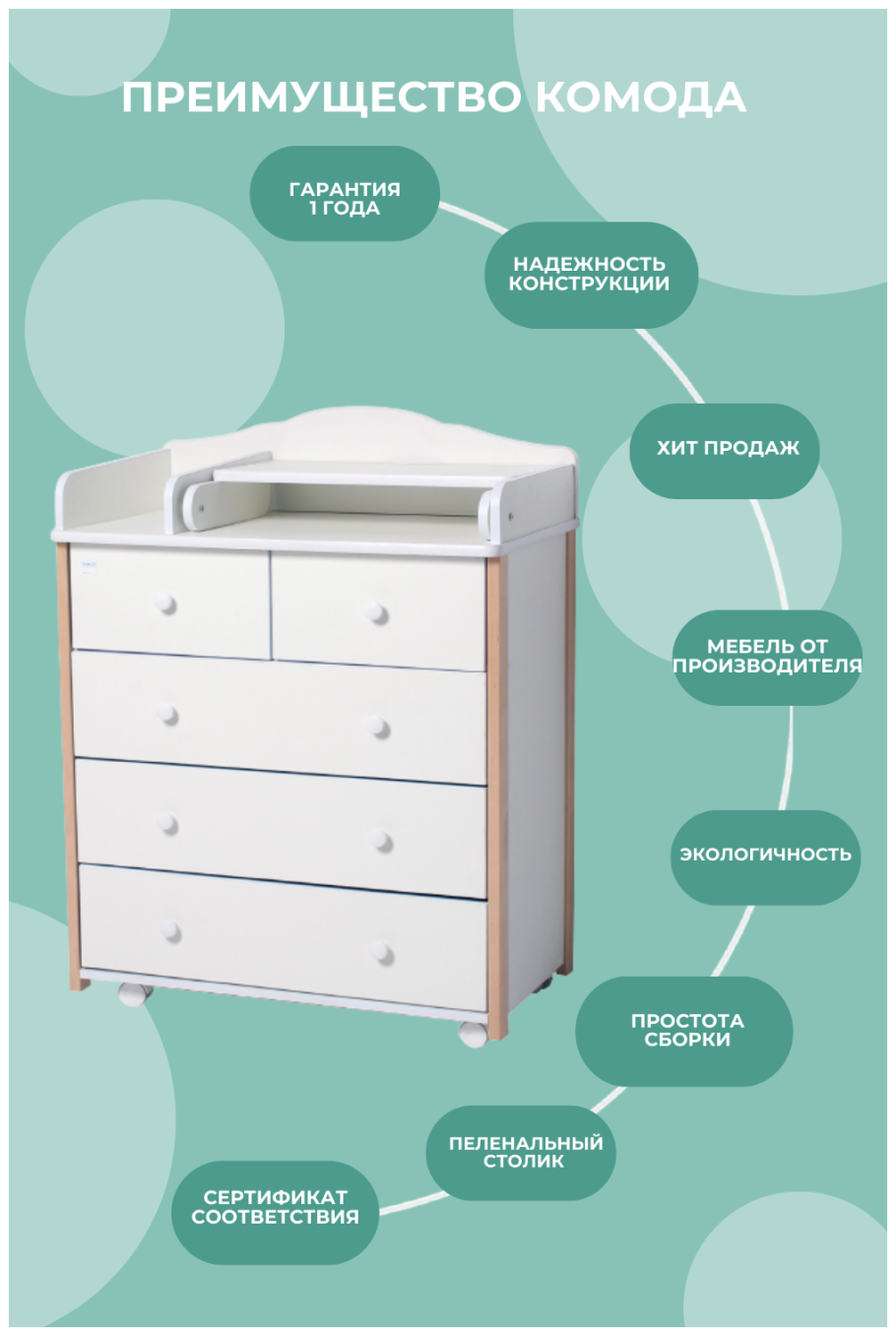 Томикс белый комод