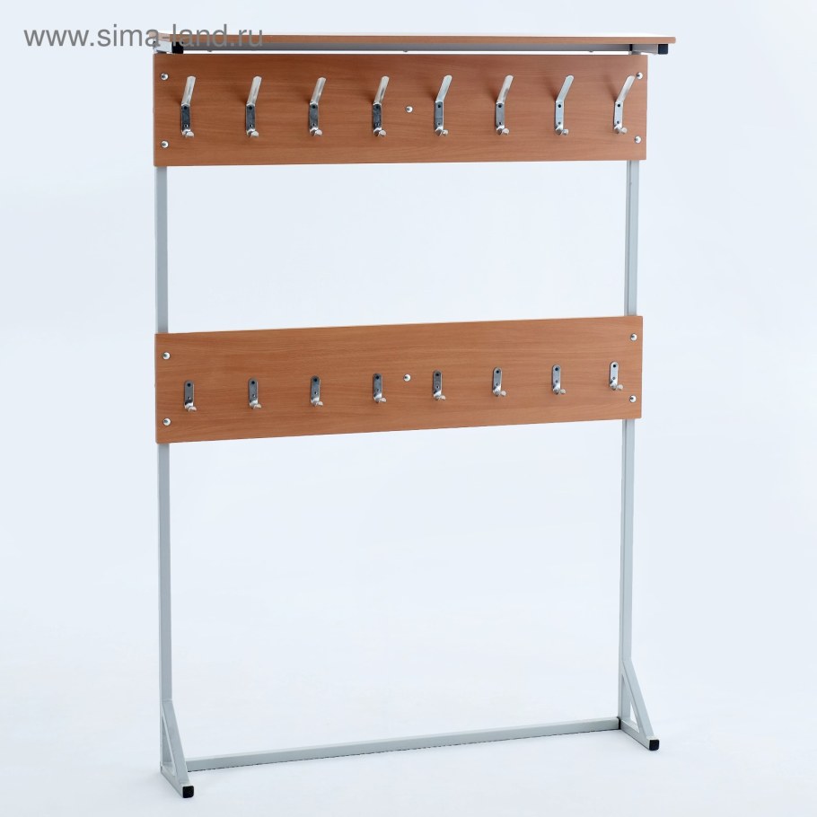 Вешалка гардеробная напольная 2000х400х1400 мм на 50 крючков