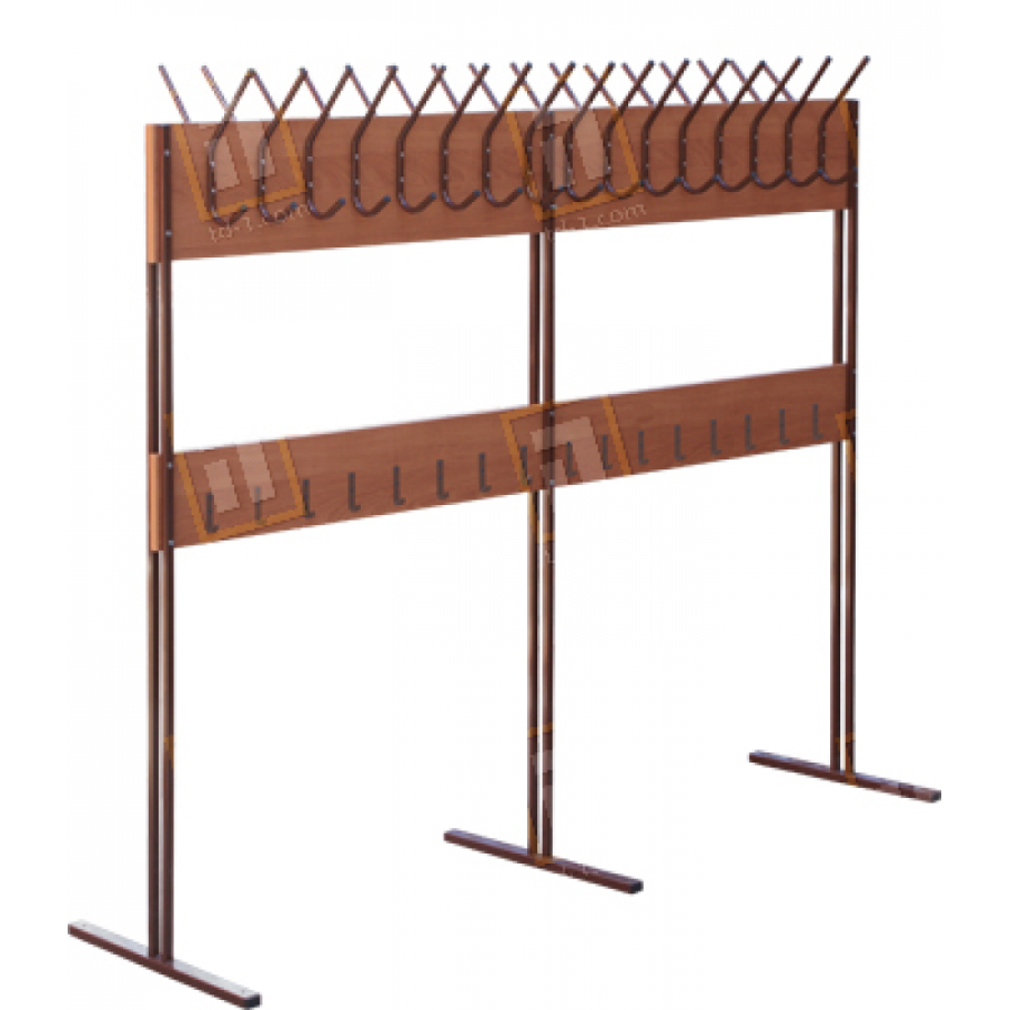 Вешалка для школ мет напольная 2-сторонняя клен/черная