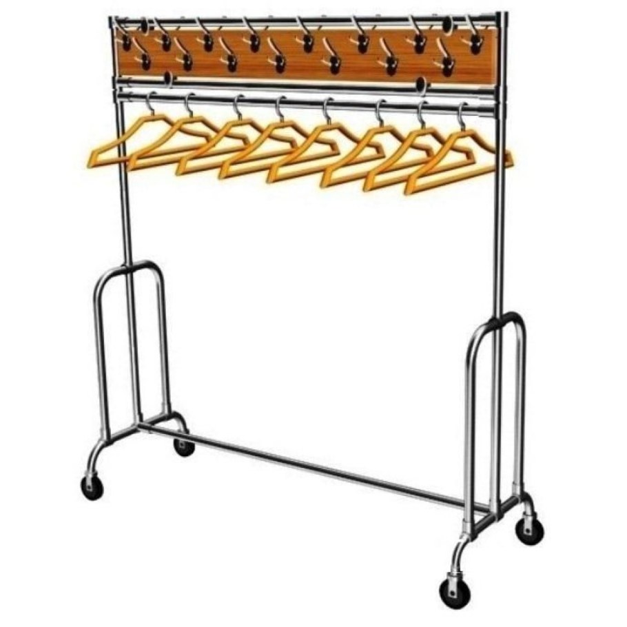 Вешалка напольная на 30 крючков 2000х600х1800