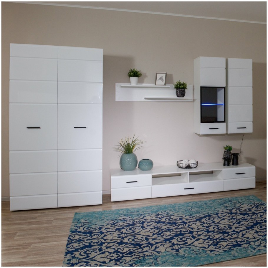 Стенка Йорк Империал белый глянец