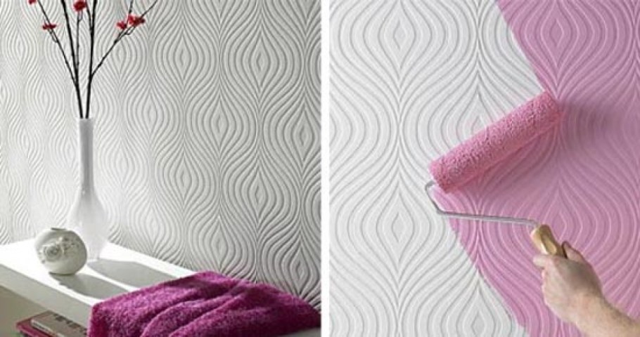 Покраска обоев с рисунком