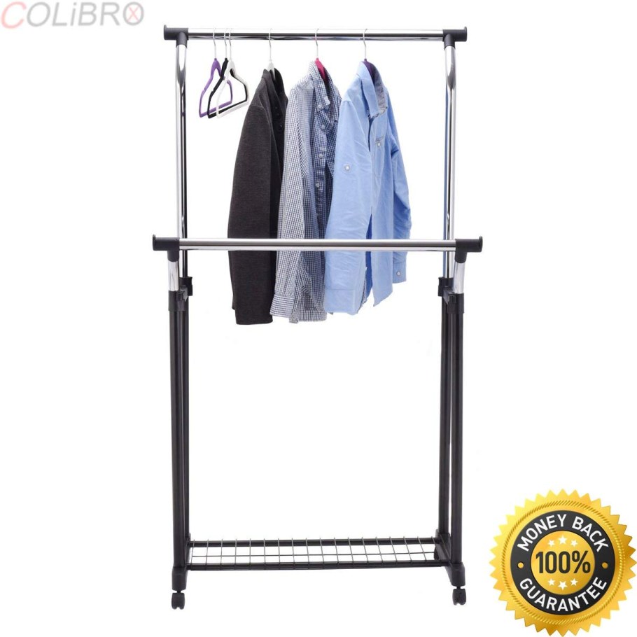 Рейл двойной для одежды с регулировкой