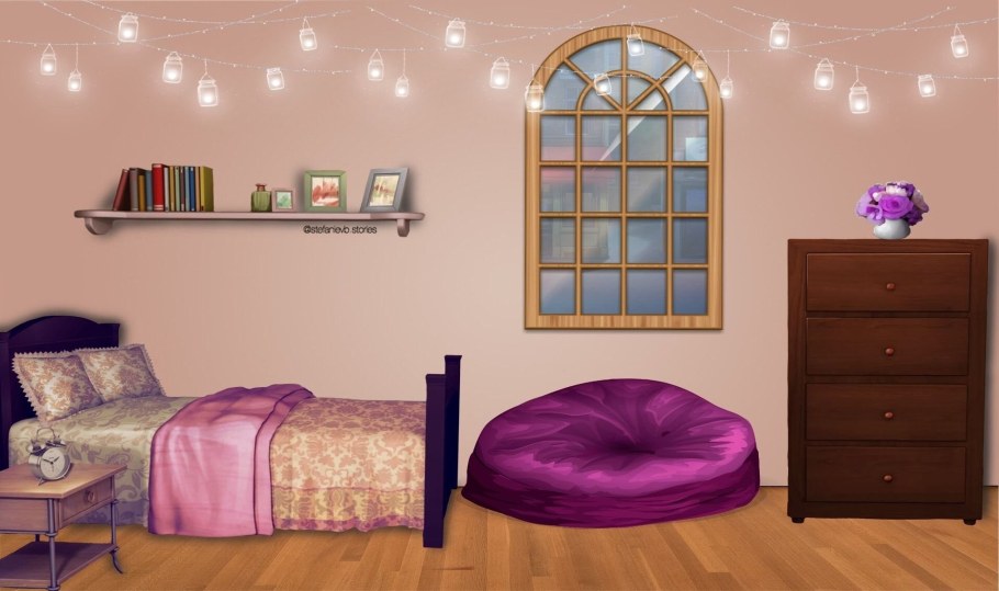 Спальня гача лайф ночью аниме