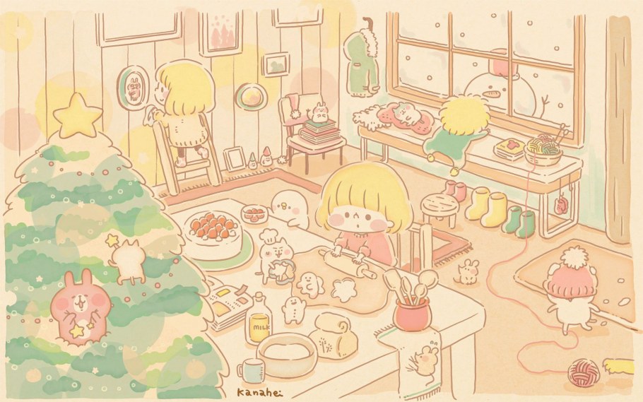 Кавайные иллюстрации обои