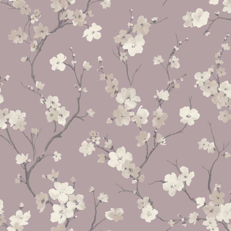 Бежевые обои с цветами