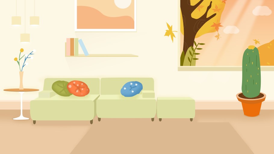 Фон комнаты мультяшный