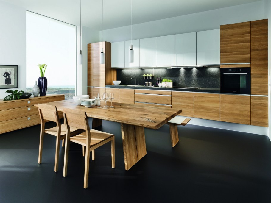 Современные кухни из дерева