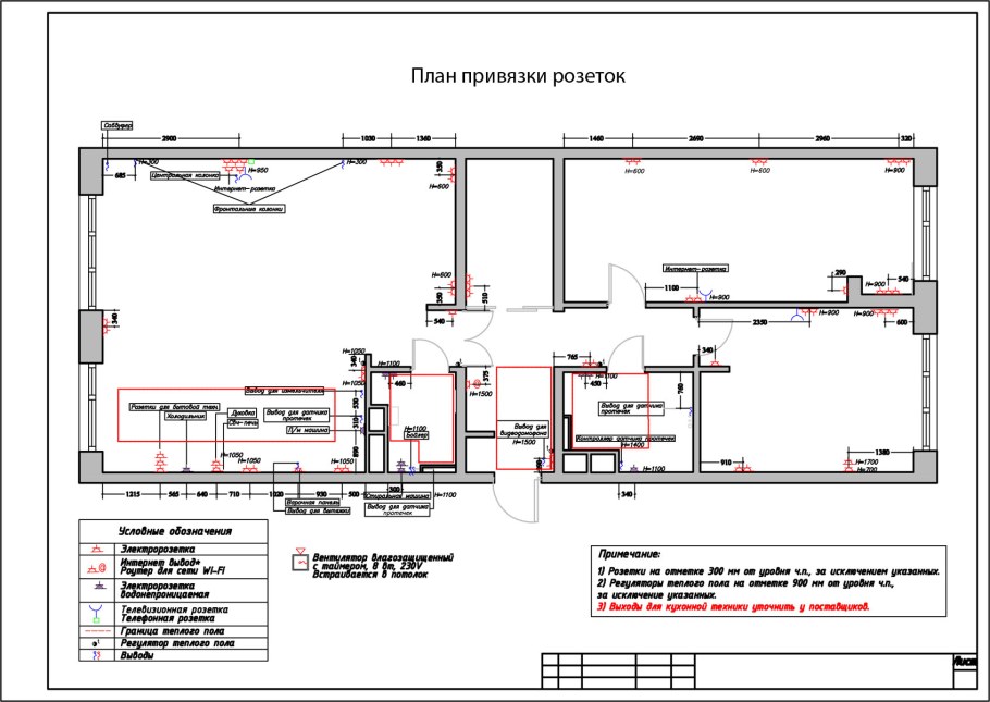 Схема электропроводки в офисных помещениях