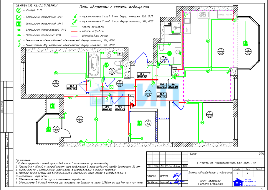 Электрика во всем и доме чертеж