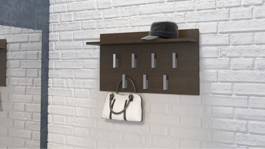 Вешалка в прихожую настенная серая