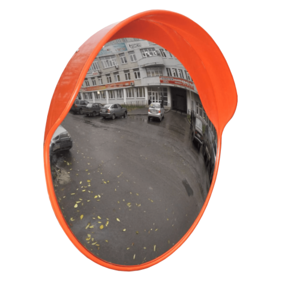 Зеркало дорожное с козырьком d600