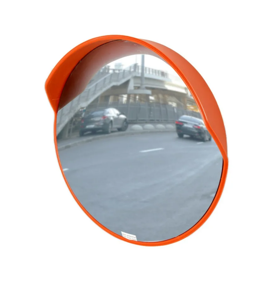 Зеркало дорожное с козырьком d600