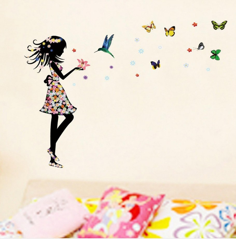 Декор наклейка на стену для девочки