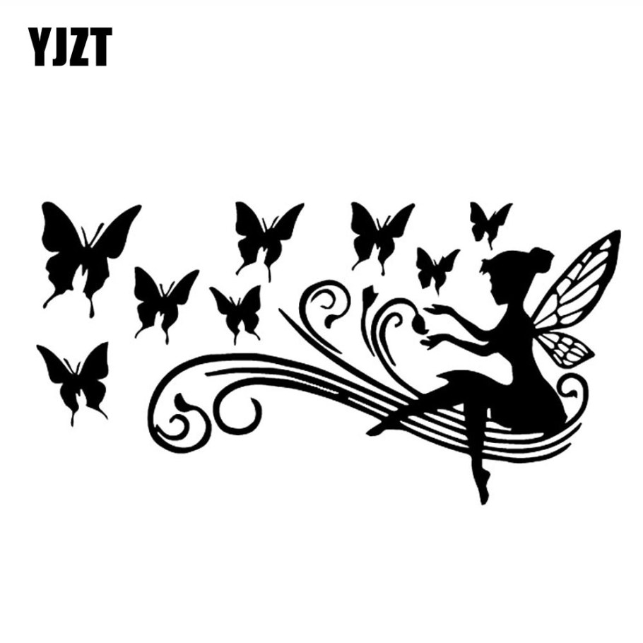 Наклейки на авто цветы и бабочки