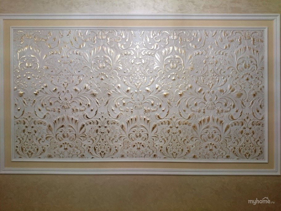 Обои линкруста на потолке