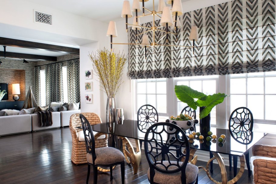 Римские шторы арт деко