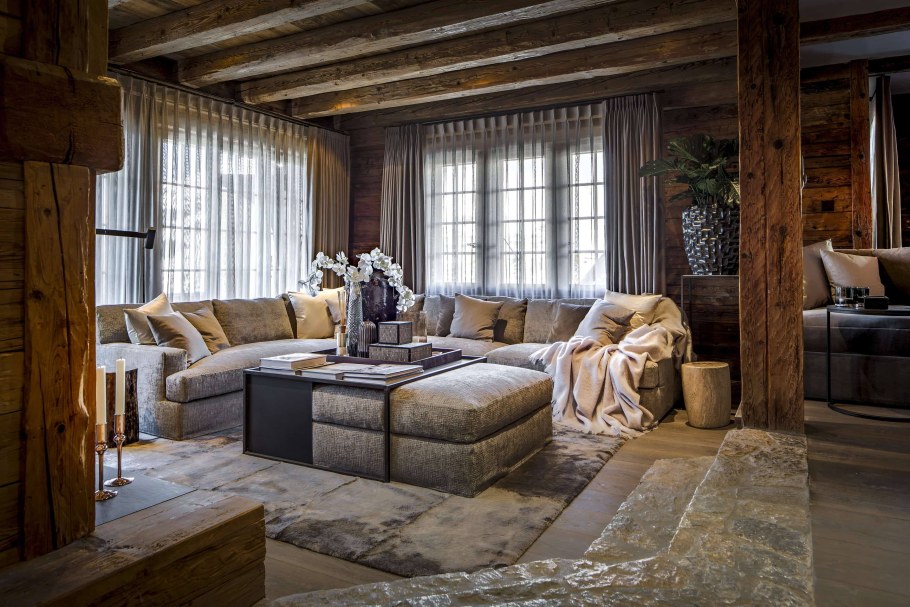 Диван и кресло стиль Шале