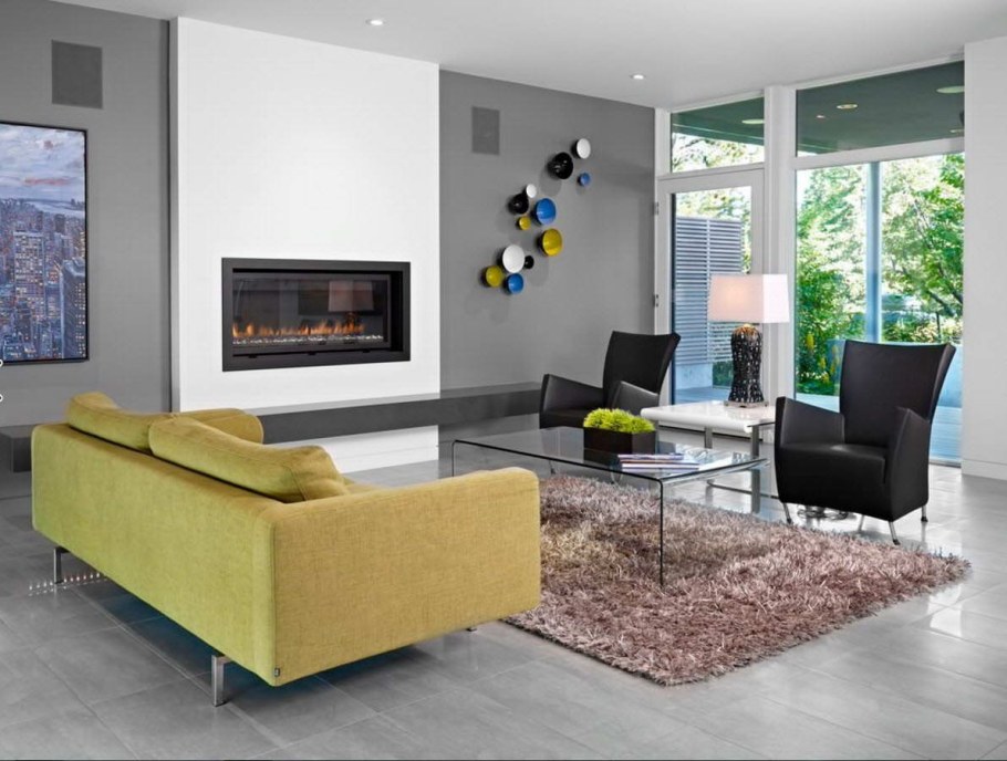 Сочетание серых стен с полом