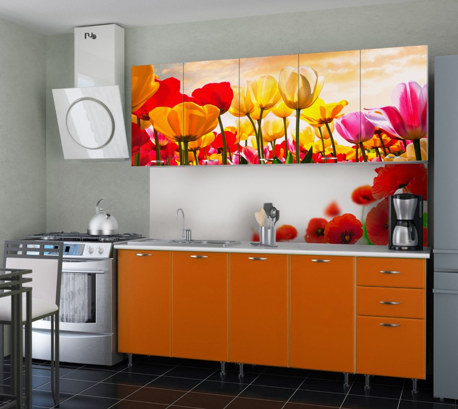 Кухонные гарнитуры с фотопечатью