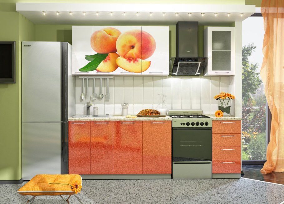 Кухня персик 1.8 БТС