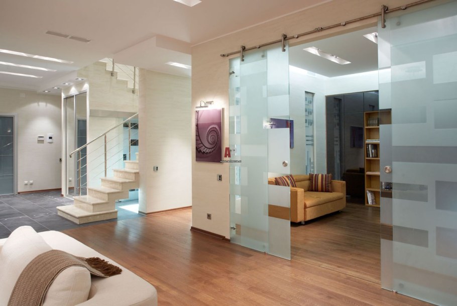 Перегородки из стекла для зонирования