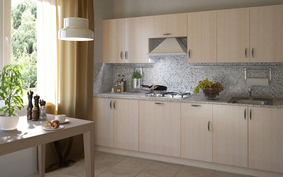 Кухня дуб молочный Леруа