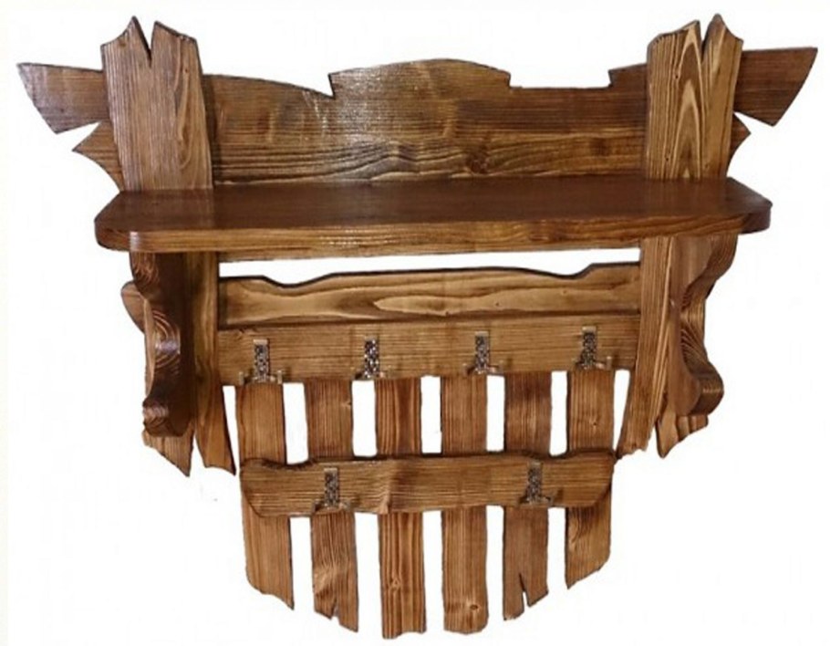 Вешалка из состаренного дерева