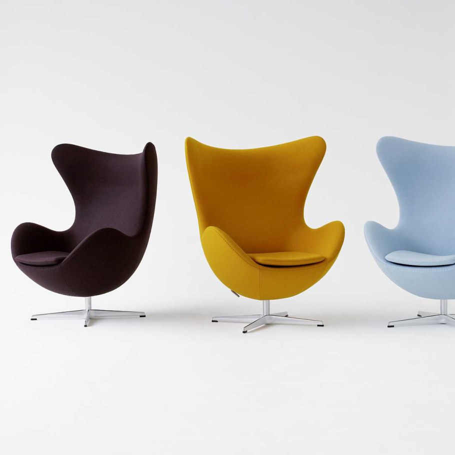 Арне Якобсен (стул Ant, кресла Swan и Egg).