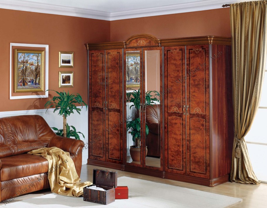 Шкаф 6 ти дв с зеркалами фабрика Свобода