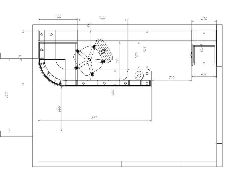 Стойка ресепшн на плане