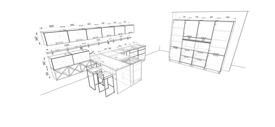 Кухонный гарнитур Фиджи 5,8 кварц
