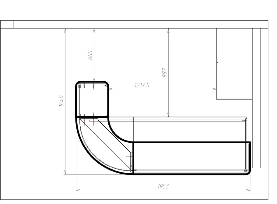 Барная стойка чертеж