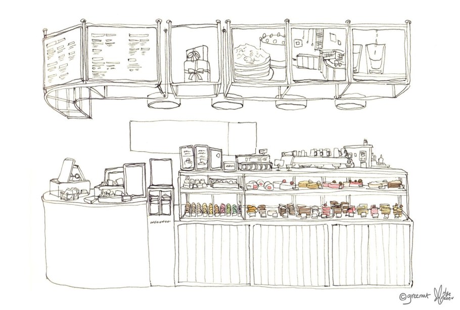 Кухня в кафе рисунок