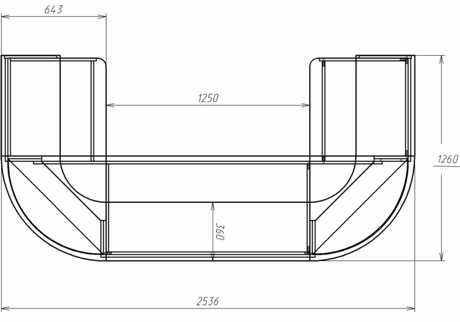 Барная стойка чертеж план
