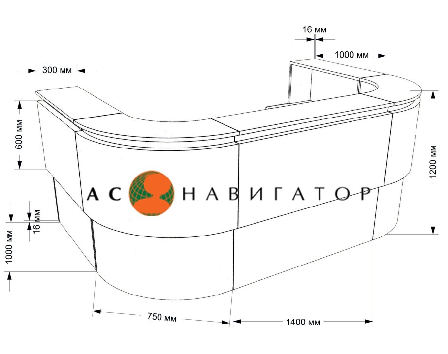Высота стойки ресепшн стандарт