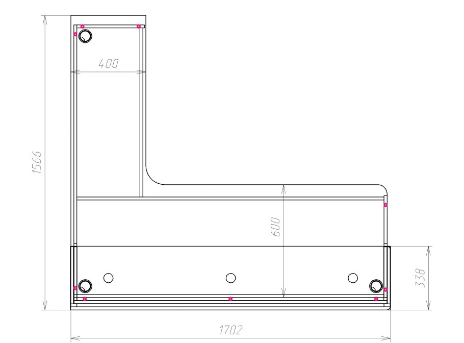Размеры стойки ресепшн